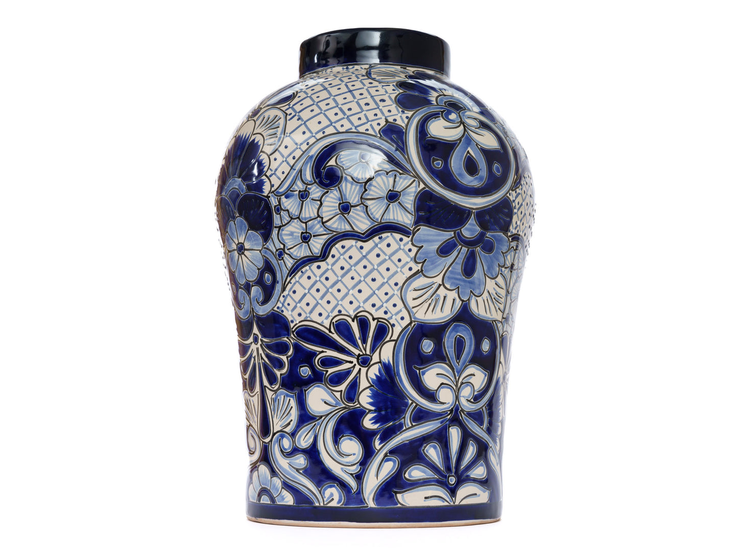 XL Statement Vase - Cobalt-White