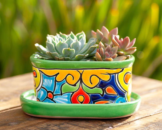 Oval Mini Planter (2PC) - Green