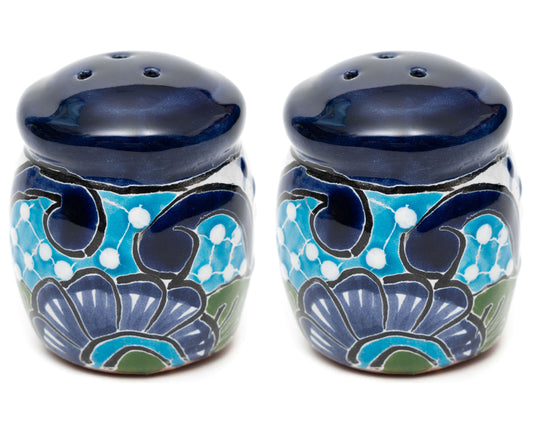 Salt and Pepper Shaker Set - Turquoise White