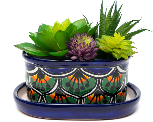 Oval Mini Planter (2PC) - Peacock