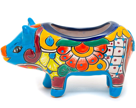 Piglet Pig Planter Small - Turquoise