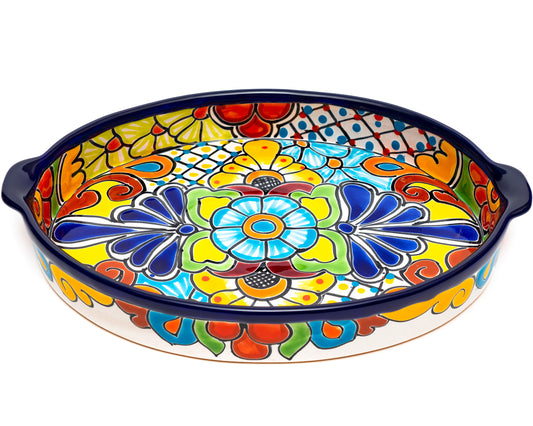 Oval Tray With Handles - Large - Cobalt