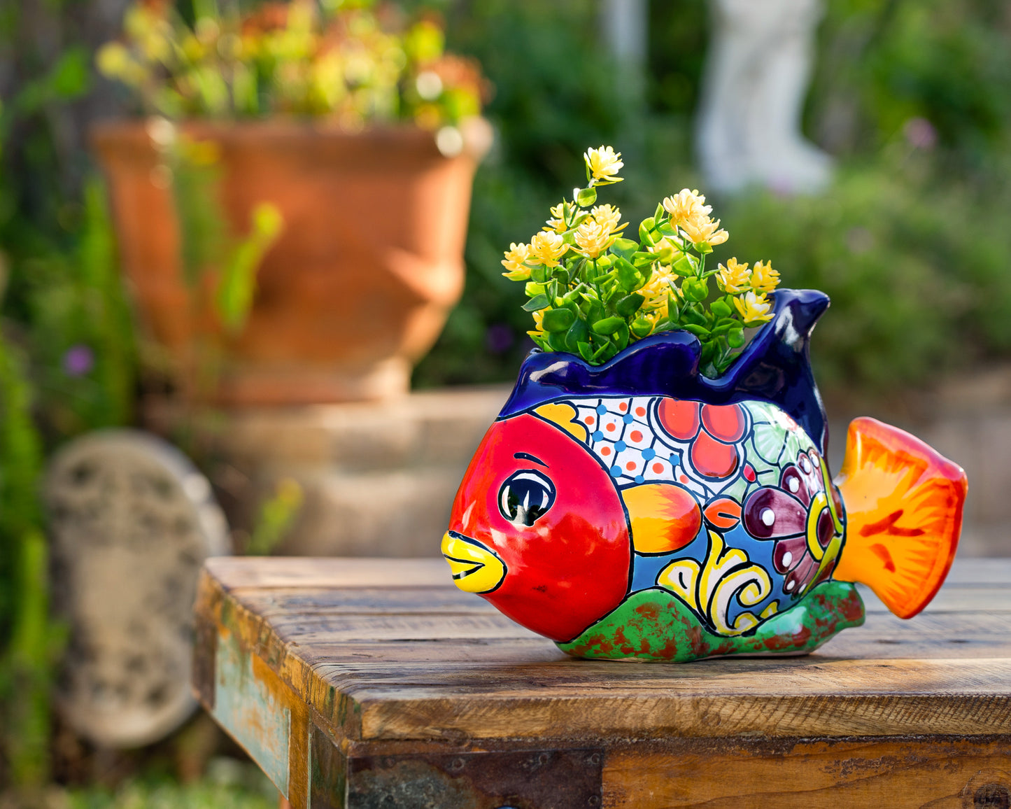 Small Fish Planter - Red