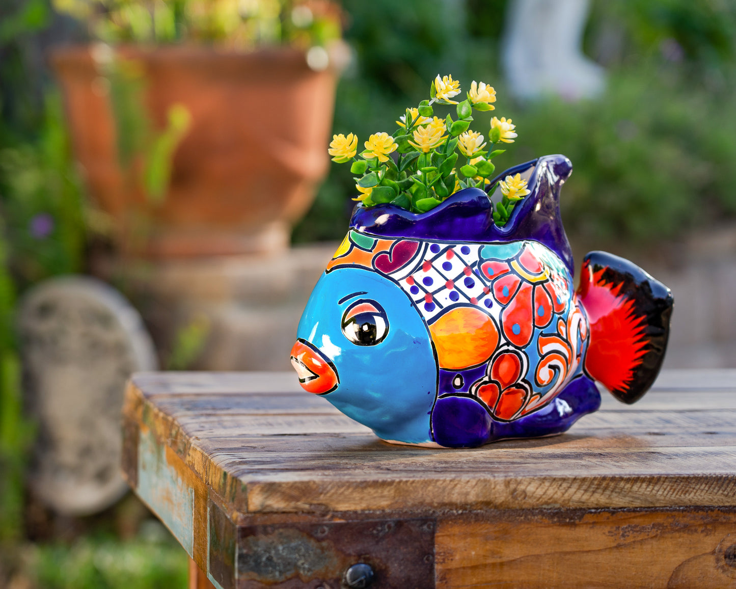 Small Fish Planter - Turquoise