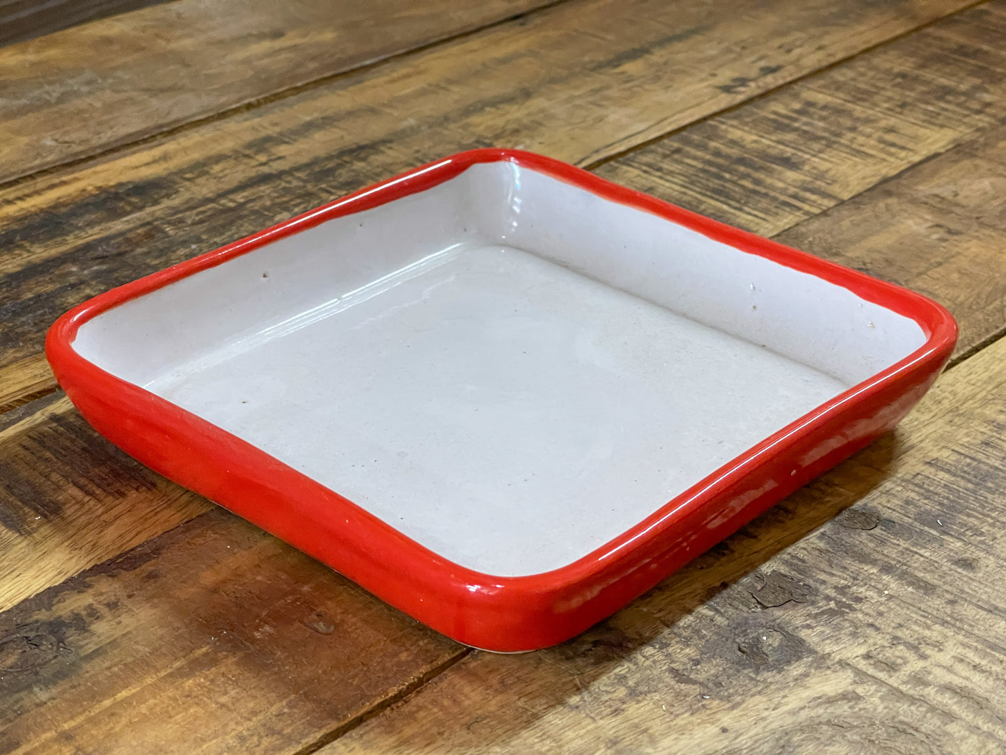 Square Saucer for Taper Planter and Bubble Planter - Red