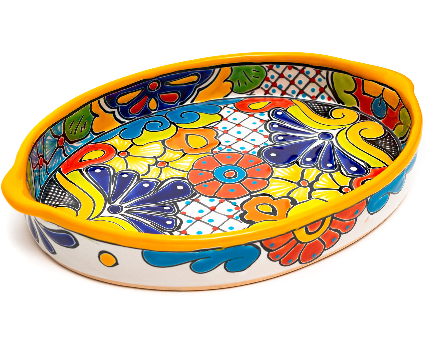 Oval Tray With Handles - Large - Marigold