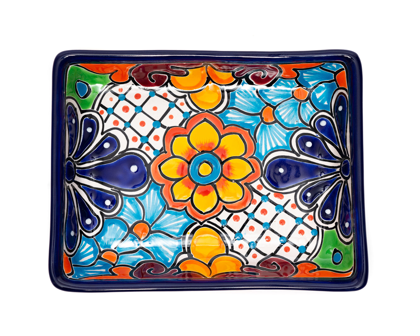 Rectangle Dish - Medium - Cobalt – Enchanted Talavera